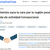 Colombia saca la cara por la regin pese a cada de actividad transaccional